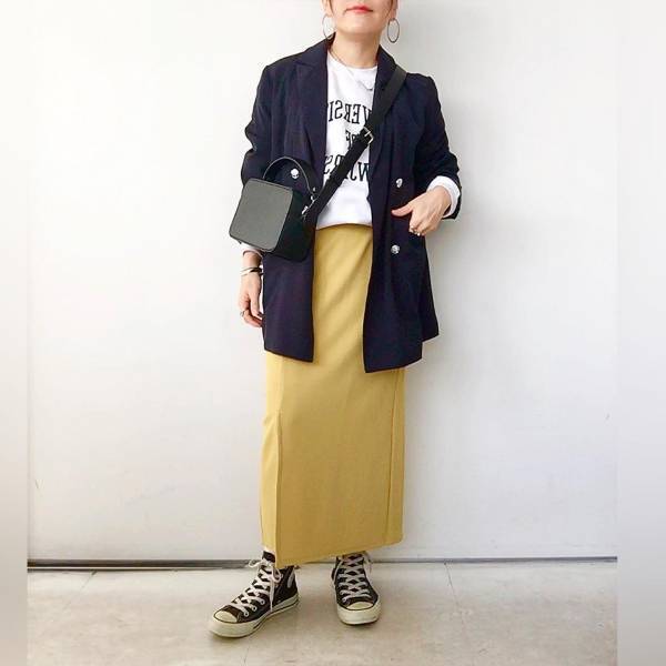 ブーム来てるよーッ♡【GU】一点投入で即、今っぽ♡「イエロースカート」