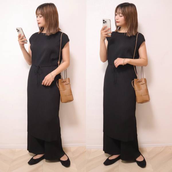 人気の理由、分かるわぁ♡【ユニクロ】可愛くて楽ちん！ 今すぐ買いたい「黒ワンピ」