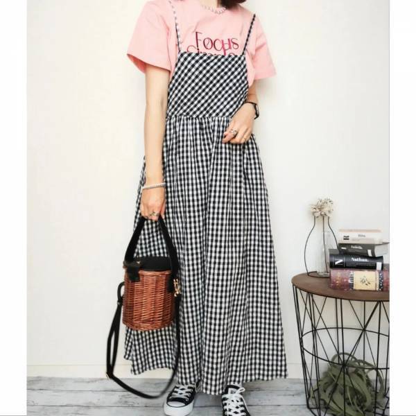 長ーく使える予感♡【しまむら】パト大成功！ 後ろ姿も可愛い「ギンガムワンピ」