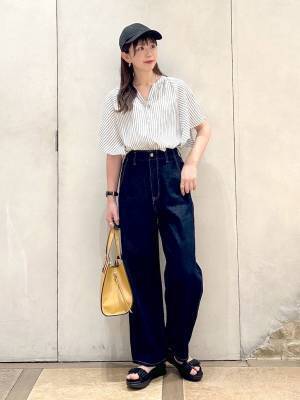 ま、参りましたぁッ♡【グローバルワーク】二の腕カバー＆華奢見え！「フレア袖ブラウス」