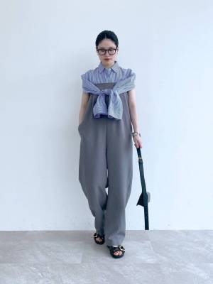 「大人気」って噂♡【グローバルワーク】シワになりにくい！ 洗練見え「オールインワン」