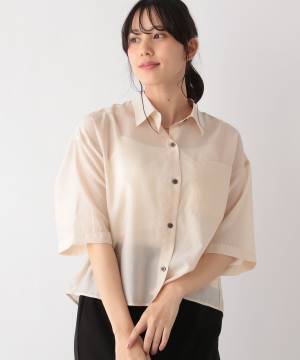 こういうの欲しかったァ！！【グローバルワーク】大人な透け感で安心♡ 「短丈シャツ」