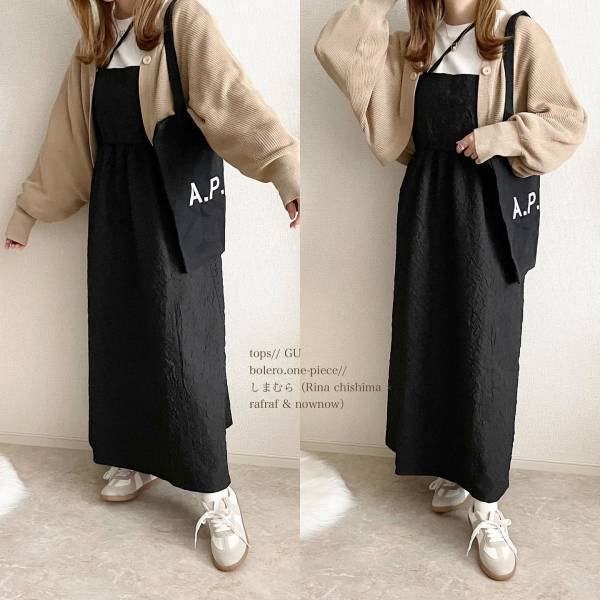 「黒」が好き → 即カゴへ！【しまむら】センスえっっぐ♡ 重ね着上手な「アシメワンピ」