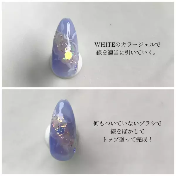 定番ネイルデザイン「天然石ネイル」が100均アイテムだけで！？100均アイテムで作る天然石ネイル