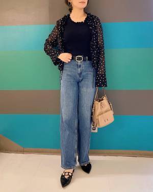 フリルとリボンにきゅん♡「かっこよくも可愛くも着られちゃう」【ZARA】の水玉シアーシャツ