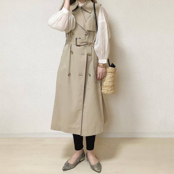 ワンピースとしてもジレとしてもめっちゃ可愛い！！【ユニクロ】リネンブレンドラペルワンピース