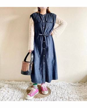 「細かいデザイン」がホントにおしゃれ！【しまむら】”ワンピース”が「かわいすぎ」