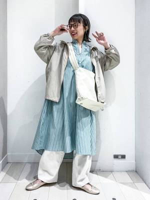 「シルエットが可愛いぃぃ♡」 【グローバルワーク】お手入れも楽！「多機能シャツワンピ」