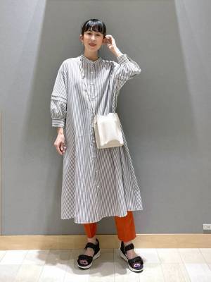 「シルエットが可愛いぃぃ♡」 【グローバルワーク】お手入れも楽！「多機能シャツワンピ」