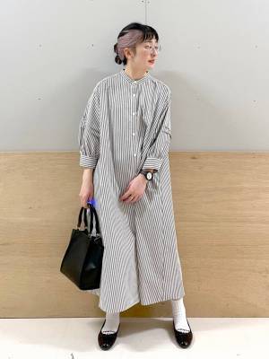 「シルエットが可愛いぃぃ♡」 【グローバルワーク】お手入れも楽！「多機能シャツワンピ」