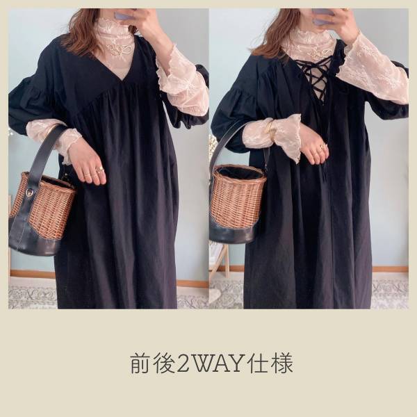 ハイッ！ 一目惚れでした♡【しまむら】後ろ姿も抜かりなし！「2WAYワンピース」