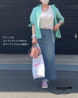 「着回し無限」で大優勝♡【GU】1年中、使えそう！ 買って損なし 「デニムスカート」