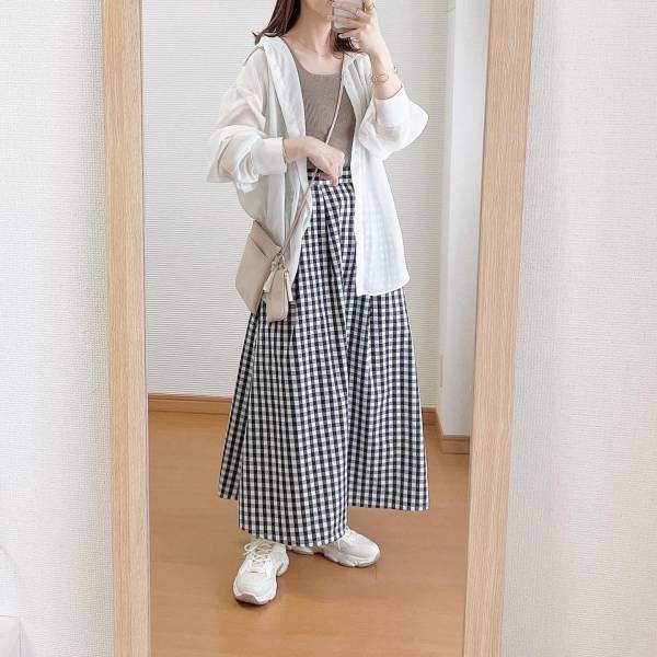 ＜春も夏も、超頼れる♡♡＞【ハニーズ】カジュアルにもキレイめにも◎「チェックスカート」