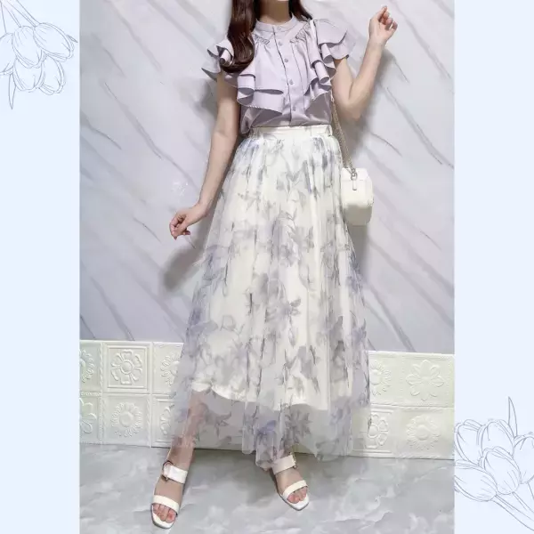 着るだけで透明感爆発♡♡【GRL】「上品で大人可愛い」新作夏コーデが大当たり！