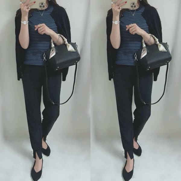 《2色買い》する人、続出中ー!! 【ユニクロ】ボーダー無双、止まらんッ♡ 「大人気リブT」