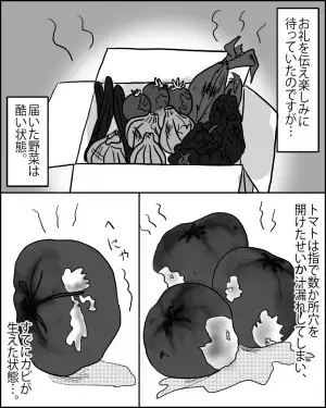 義実家から『カビの生えた野菜』が送られてきた！？泣く泣く捨てると→義両親の”理不尽な説教”を食らうことに！！