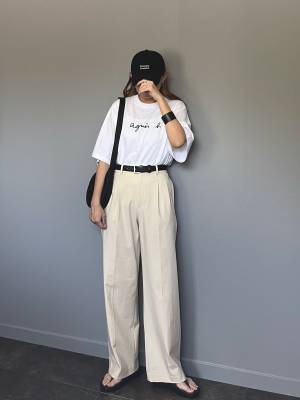 「毎日でも着たい」「スタイルアップ効果」も抜群！【agnesb．】“ショート丈Tシャツ”がかわいい