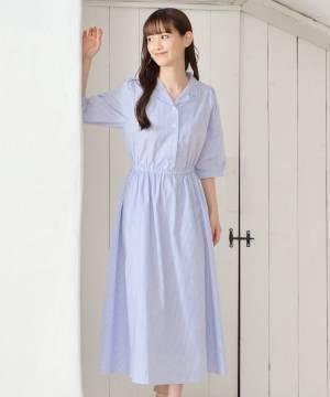 やっぱ「この柄」最強♡【ハニーズ】1枚あると助かるぅー！「ストライプ柄ワンピ」