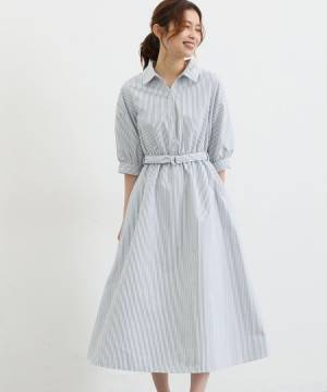 やっぱ「この柄」最強♡【ハニーズ】1枚あると助かるぅー！「ストライプ柄ワンピ」