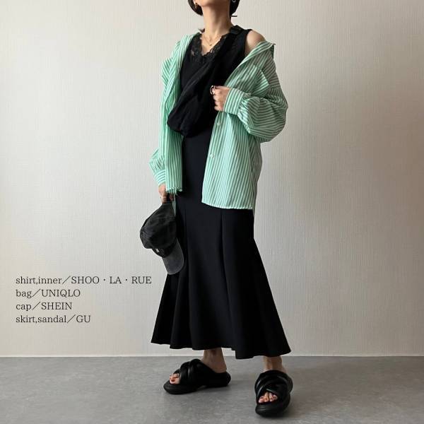 こりゃ、「大当たり」だッ♡【GU】ぷくぷく感がたまらーん！！ 「黒サンダル」