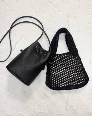 完売目前！？バッグが990円はコスパ最高すぎ！！【GU】メッシュ素材で夏らしさ全開”ニットミニバッグ”