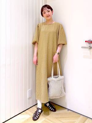 ちょちょ、可愛いやんッ♡【ローリーズファーム】”ぽわん袖”にキュン！「チェック柄ワンピ」