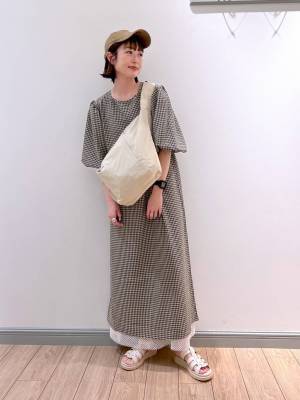 ちょちょ、可愛いやんッ♡【ローリーズファーム】”ぽわん袖”にキュン！「チェック柄ワンピ」