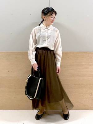 ついに『値下げ』！！【グローバルワーク】実はリバーシブル♡ ほの甘「チュールスカート」