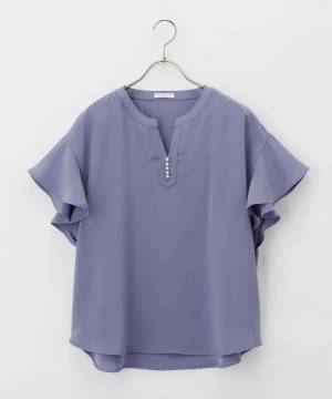 ＜迷った朝は、これ一択♡＞ 【ハニーズ】こりゃ優秀！ アクセいらずの「パール付きトップス」