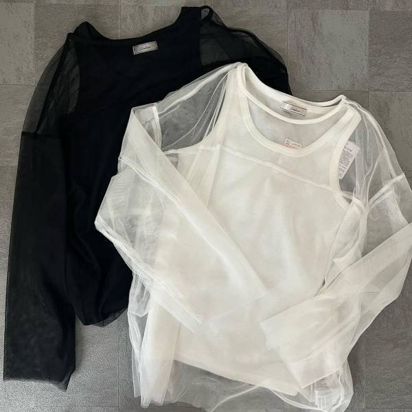 これ、「バズり確定アイテム」です!!【しまむら】”重ね着上手”になれる♡「チュールトップス」