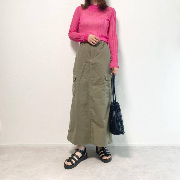ヘビロテ確実！？「これからの季節に良き」【GU】超トレンド！”カーゴロングスカート”特集
