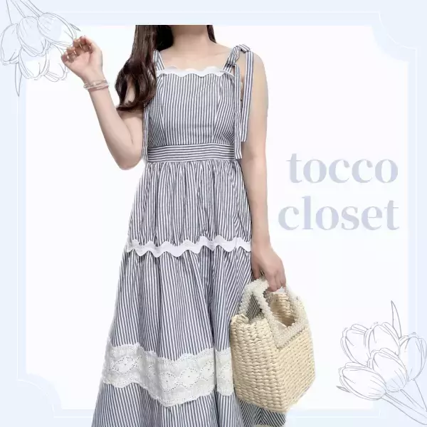 「着心地快適」「ボディラインをスッキリ見せ」！【toccocloset】で”爽やか清楚ワンピ”を発見！