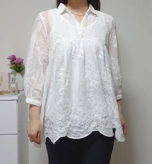 ＜今年の夏はこれで決まり！＞【しまむら】「大人の華やかさ」バツグン”レース刺繍プルオーバー”