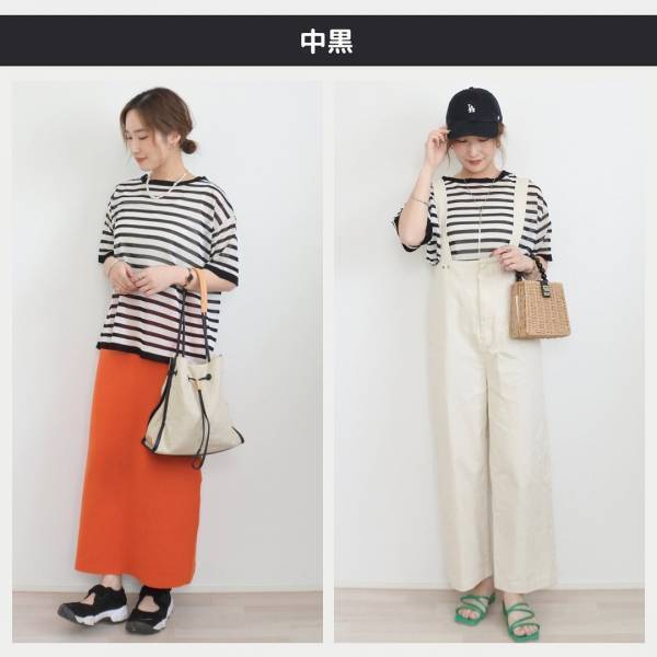 結局、「ボーダー」一択なんだわ♡【しまむら】絶妙な&#8221;透け感&#8221;が、今っぽ◎「ボーダーニット」