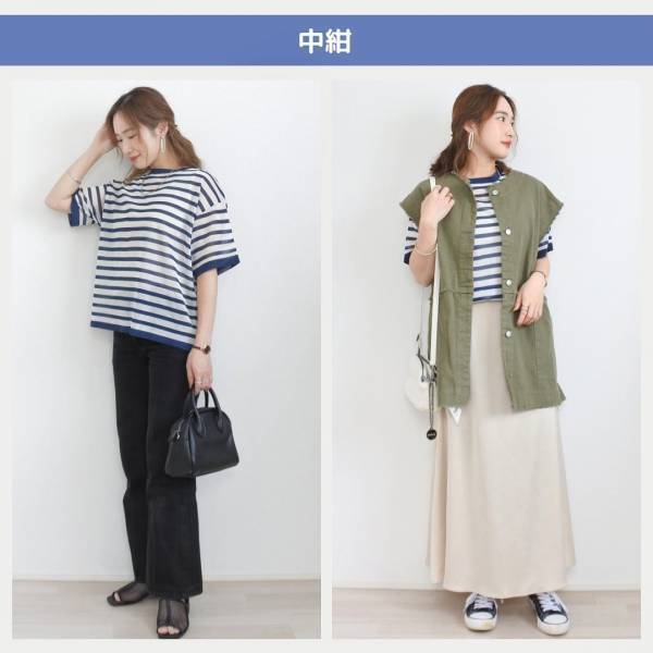 結局、「ボーダー」一択なんだわ♡【しまむら】絶妙な&#8221;透け感&#8221;が、今っぽ◎「ボーダーニット」