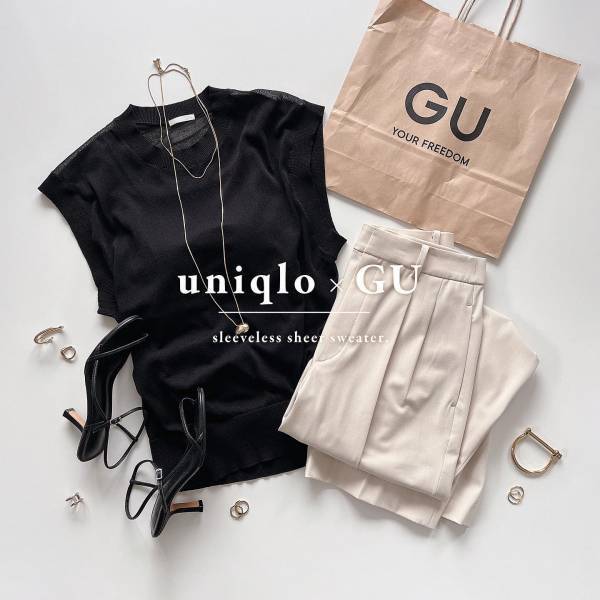 可愛すぎて選べない…！！【GU】「体型カバー力◎」”シアー＆メッシュセーター”は「高見え」効果も