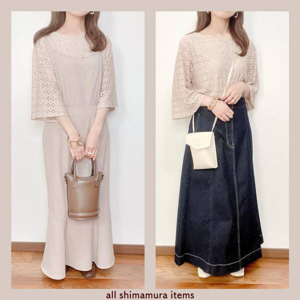 さっっすが【しまむら】♡ くすみピンクが最高に可愛い！「レーストップス」