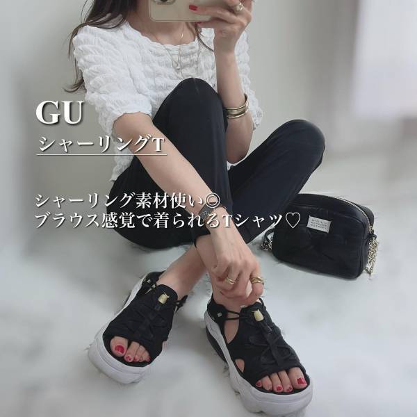 「ぽこぽこ感」が可愛すぎー！「これは使えます」【GU】「最高な素材」！？”ポップコーントップス”