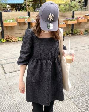 ＜二の腕出したくない → 解決！＞【しまむら】こりゃ、全部欲しいぃぃ（泣）「ぽわん袖ワンピ」