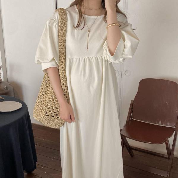 ＜二の腕出したくない → 解決！＞【しまむら】こりゃ、全部欲しいぃぃ（泣）「ぽわん袖ワンピ」