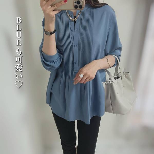 「洗濯してもシワになりにくい」の嬉しすぎ…！【ユニクロ】「一枚で上品お洒落」な”とろみブラウス”は肌触り◎