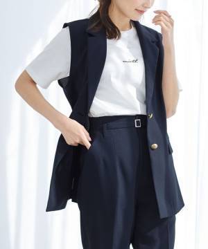 ＜コーデのマンネリ → 解消！＞【ハニーズ】即買い足したい！ 着回し力抜群の「ベスト＆ジレ」