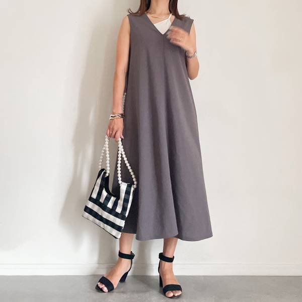 「夏の味方！」「プチプラなのに高見え！」最っ高♡♡【しまむら】“パールワンピ”がかわいい