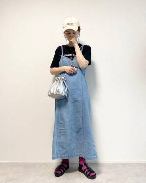 即購入！！「めちゃくちゃ楽ちん」で最っ高♡【しまむら】”デニムワンピ”がかわいい