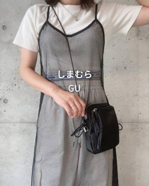 「前後2way」で着られて可愛い！！【しまむら】”メッシュキャミワンピ”が「一癖」あって可愛いですっ！