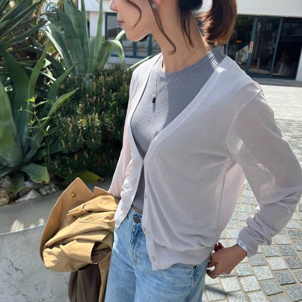 ＜ 寒暖差ダルいなぁ（泣）→ 解決！＞【ユニクロ】冷房対策にもピッタリ◎「薄手カーディガン」