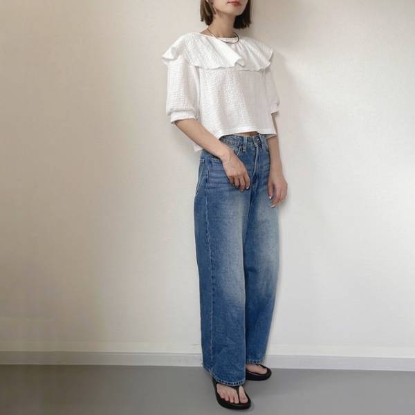 「ビックリ」1000円台で驚き！「360度」全部可愛い♡【しまむら】“フリルクロップドトップス”