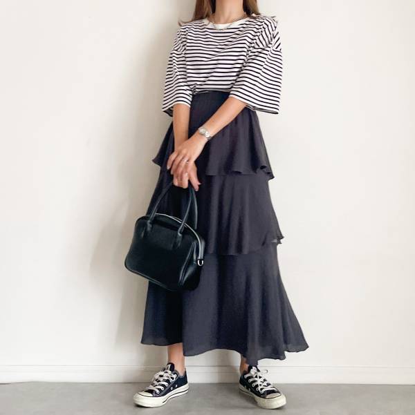 これさえ着れば「可愛さ100点」！「優秀」すぎッ【しまむら】”ボーダートップス”で作る大人女子コーデ3選！
