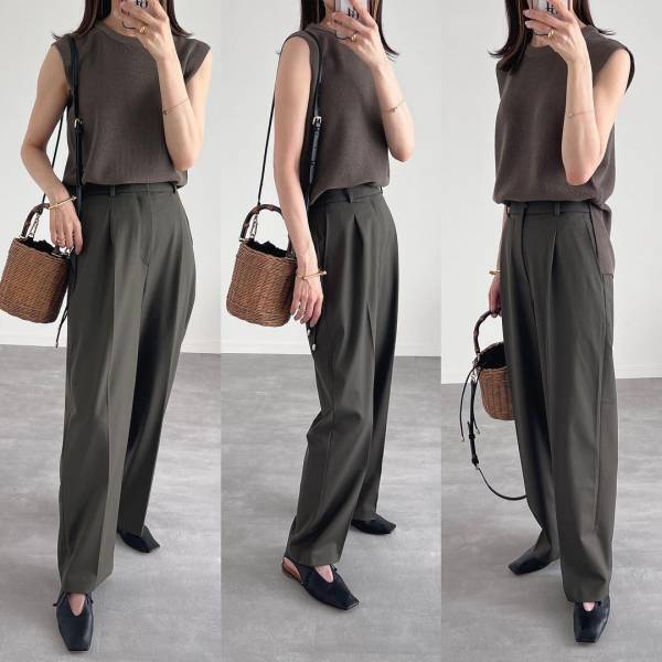 ええッ！！「超イイ」こりゃ即買い！【ユニクロ】”タックワイドボトムス”特集