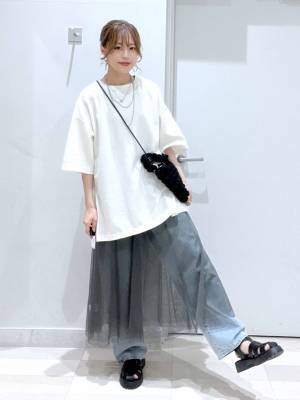 本当に【グローバルワーク】頼りになるぅぅ（泣） すらっと脚長見え！「バギーデニム」